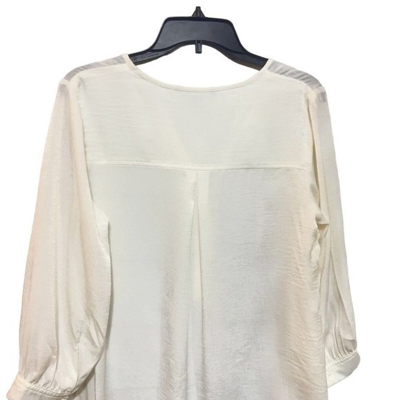 Banana Republic Women's BEIGES  100% Silk Mock Neck Long Sleeve Blouse Size XS - Picture 15 of 16